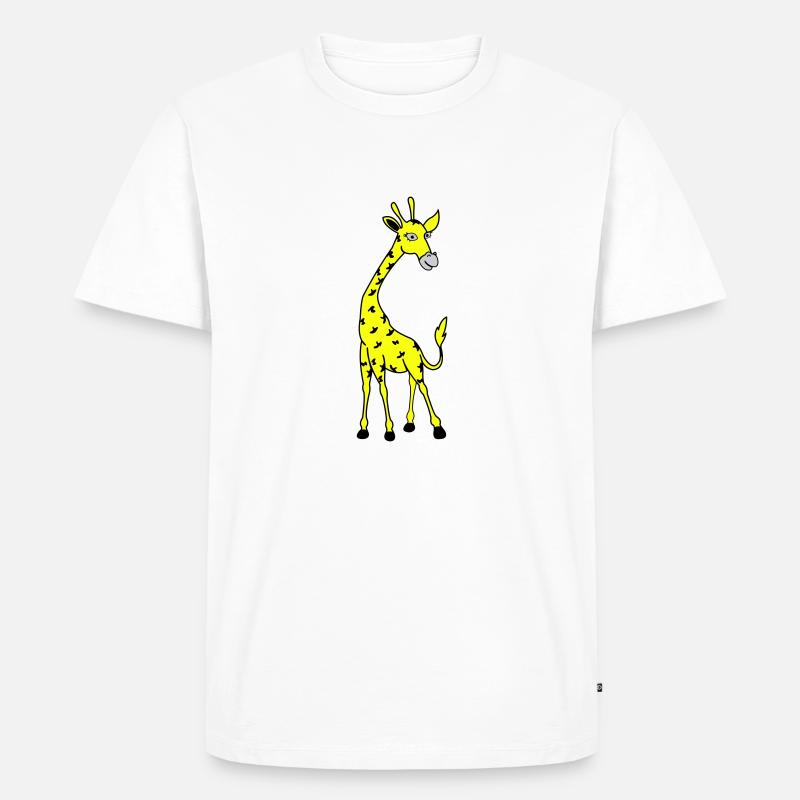 giraffe 02 - Männer Premium Bio T-Shirt - Weiß
