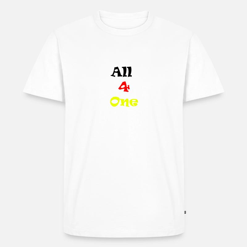 all4one - Männer Premium Bio T-Shirt - Weiß