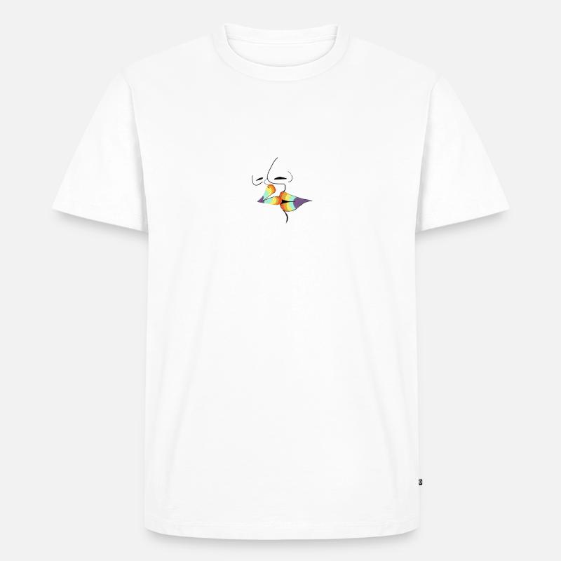 regenbogen - Männer Premium Bio T-Shirt - Weiß