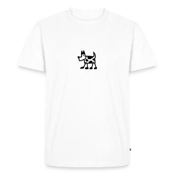 spotted dog - Men's Premium Organic T-Shirt - white - Front - Nico (187cm)