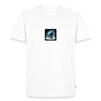 Ice Hockey Player Comic Isolated - Men's Premium Organic T-Shirt - white - Front - Nico (187cm)