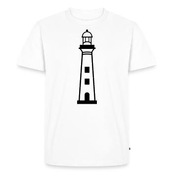 Lighthouse - Men's Premium Organic T-Shirt - white - Front - Nico (187cm)