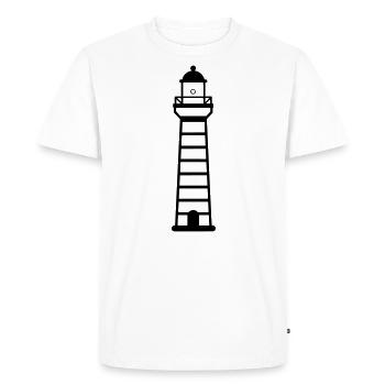 Lighthouse - Men's Premium Organic T-Shirt - white - Front - Nico (187cm)