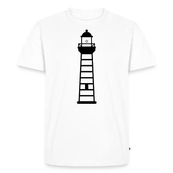 Lighthouse - Men's Premium Organic T-Shirt - white - Front - Nico (187cm)