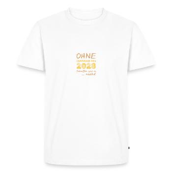 2028 - Men's Premium Organic T-Shirt - white - Front - Nico (187cm)