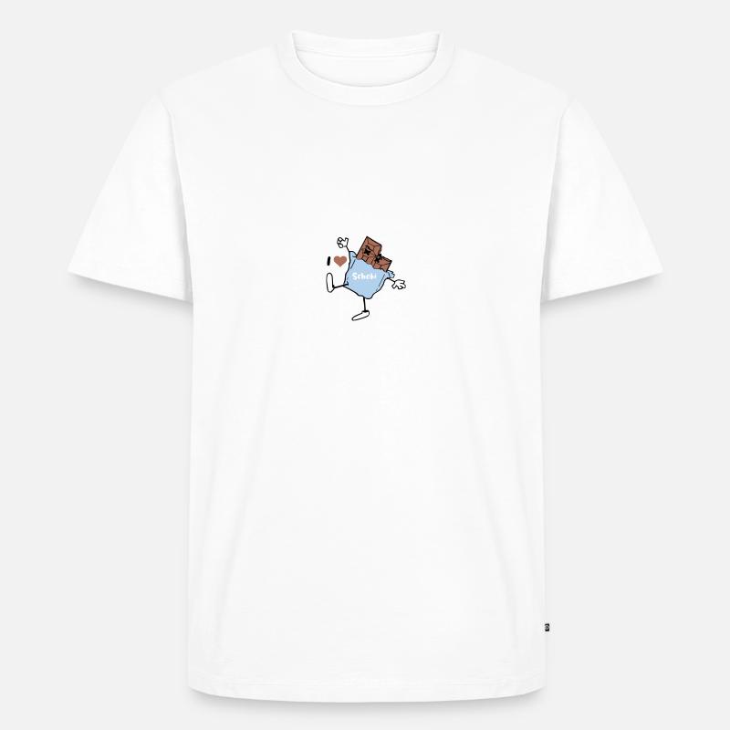 Schoki - Männer Premium Bio T-Shirt - Weiß