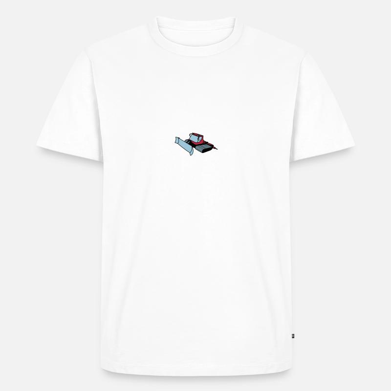 Pistenraupe - Männer Premium Bio T-Shirt - Weiß