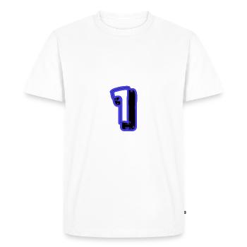 1. 1 AN. 1er ANNIVERSAIRE. ANNIVERSAIRE 1 AN - T-shirt Premium bio Homme - blanc - Devant - Nico (187cm)