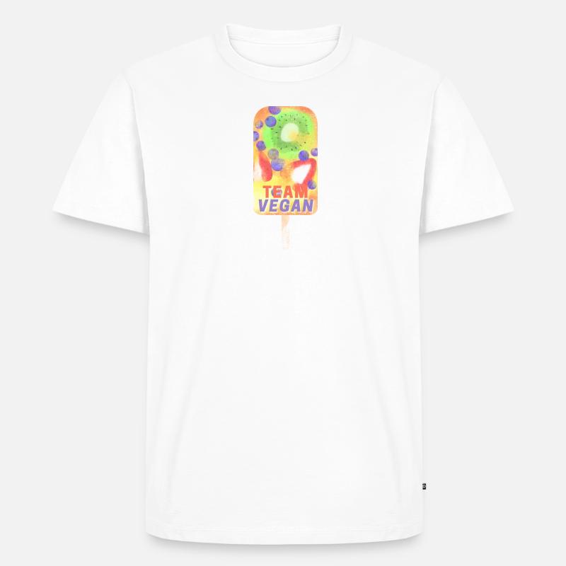 Team Vegan Eis - Männer Premium Bio T-Shirt - Weiß