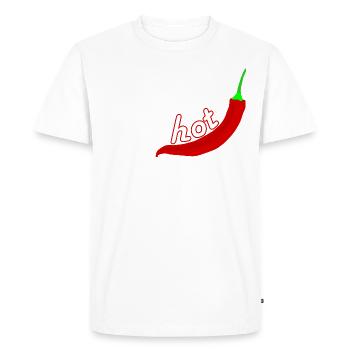 idée de piment chili piment cadeau chaud - T-shirt Premium bio Homme - blanc - Devant - Nico (187cm)