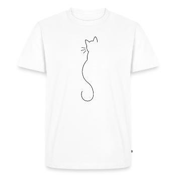 Silhouette de chats - T-shirt Premium bio Homme - blanc - Devant - Nico (187cm)