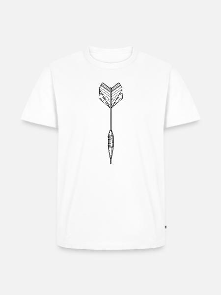 Dartpfeil Zeichnung - Männer Premium Bio T-Shirt - Weiß