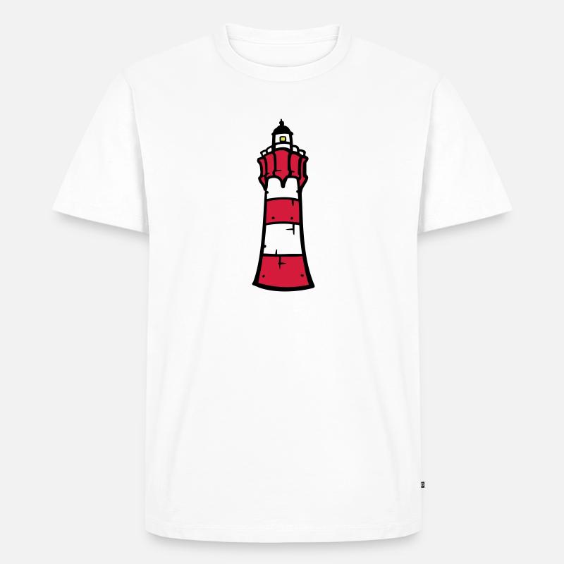 leuchtturm_3c - Männer Premium Bio T-Shirt - Weiß