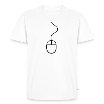 control mouse click computer cable pc computer onl - Men's Premium Organic T-Shirt - white - Front - Nico (187cm)