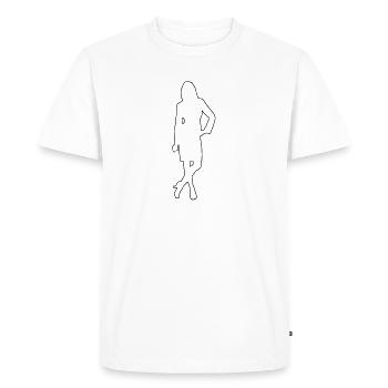 Tailored dress woman - T-shirt Premium bio Homme - blanc - Devant - Nico (187cm)