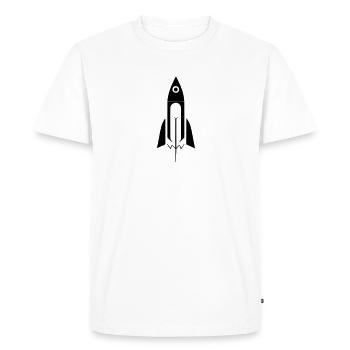 Fusée - T-shirt Premium bio Homme - blanc - Devant - Nico (187cm)