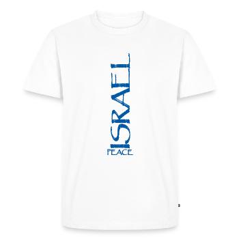 Israël Paix - T-shirt Premium bio Homme - blanc - Devant - Nico (187cm)