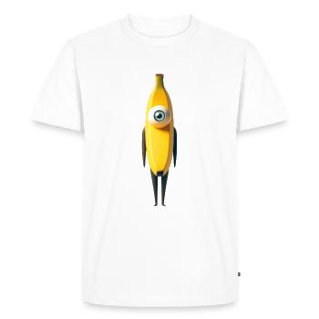 Banana Man - Men's Premium Organic T-Shirt - white - Front - Nico (187cm)