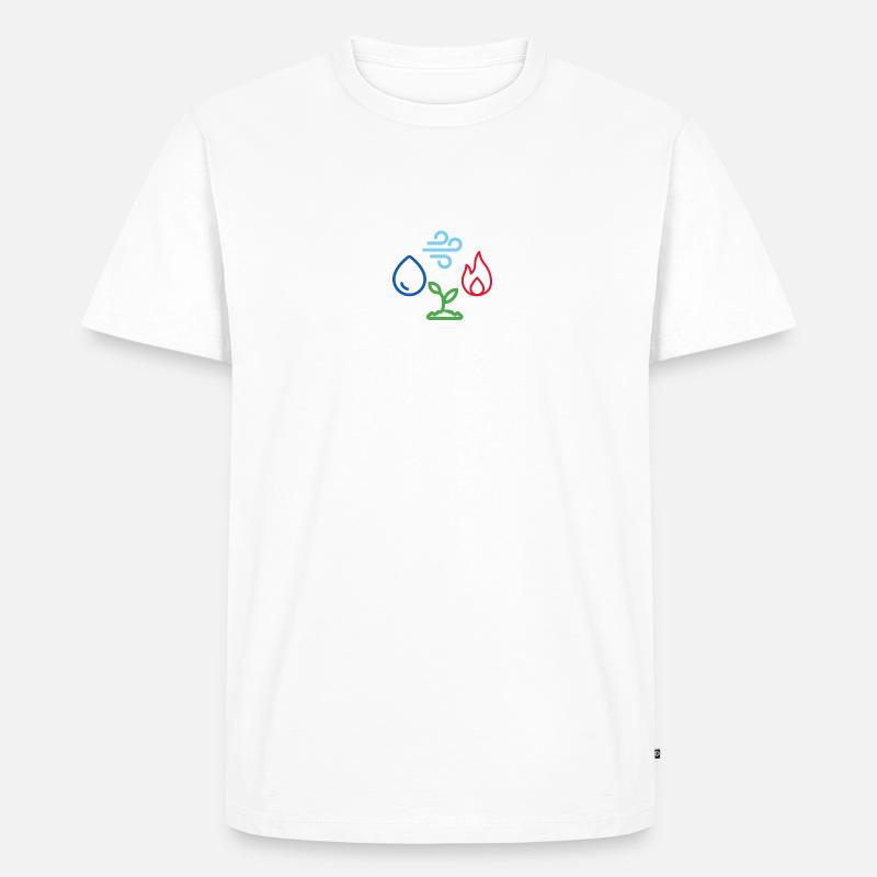 Element 1 - Männer Premium Bio T-Shirt - Weiß
