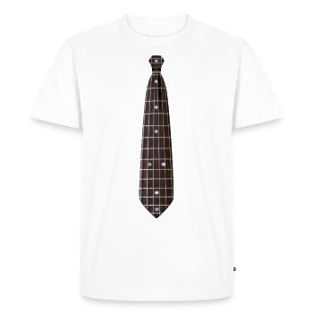 Guitare Fingerboard Tie Funny pour guitariste - T-shirt Premium bio Homme - blanc - Devant - Nico (187cm)