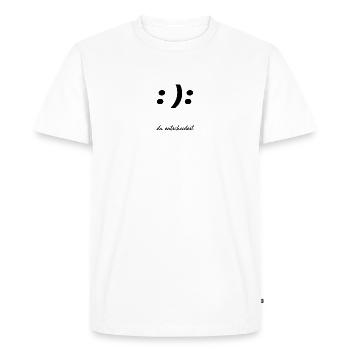 du entscheidest schwarz - Männer Premium Bio T-Shirt - Weiß - Vorne - Nico (187cm)