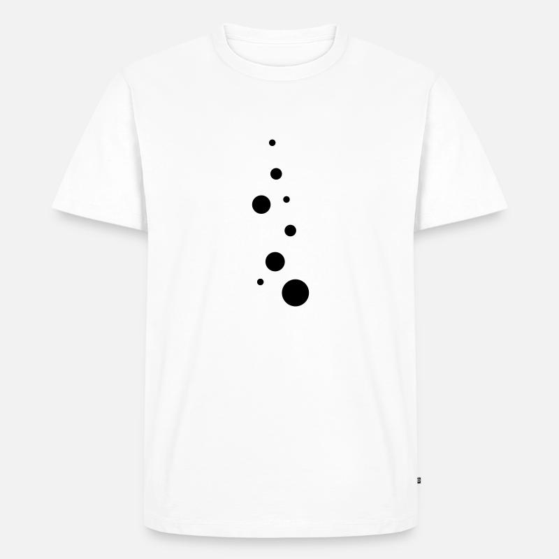 bubbles - Männer Premium Bio T-Shirt - Weiß