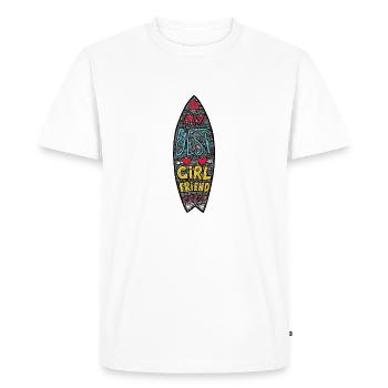 Ma meilleure petite amie de tous les temps - T-shirt Premium bio Homme - blanc - Devant - Nico (187cm)
