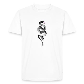Serpent noir - T-shirt Premium bio Homme - blanc - Devant - Nico (187cm)