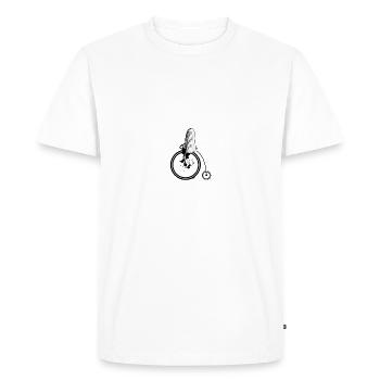 Restez calme et pédalez - T-shirt Premium bio Homme - blanc - Devant - Nico (187cm)