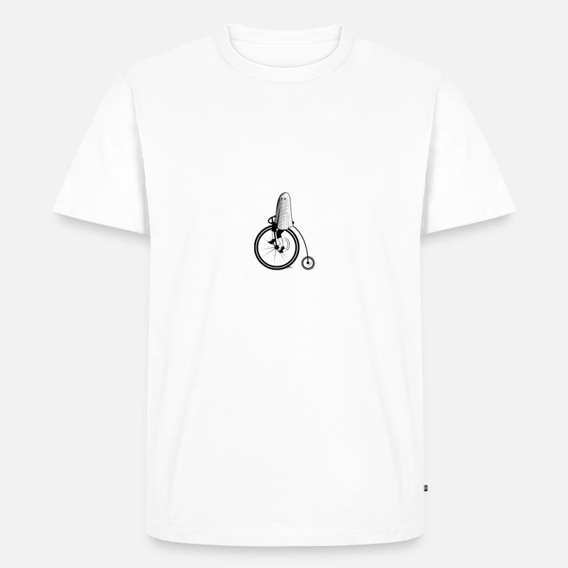 Keep Calm and Pedal on - Männer Premium Bio T-Shirt - Weiß