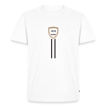 Angers football club - T-shirt Premium bio Homme - blanc - Devant - Nico (187cm)