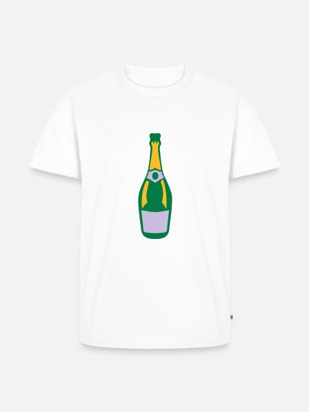 alkohol flasche trinken - T-shirt Premium bio Homme - blanc