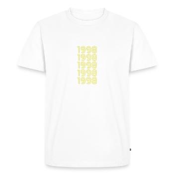 Year: 1998 - Men's Premium Organic T-Shirt - white - Front - Nico (187cm)