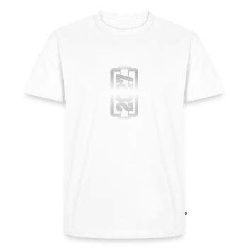 Fête des pères 2027 - T-shirt Premium bio Homme - blanc - Devant - Nico (187cm)