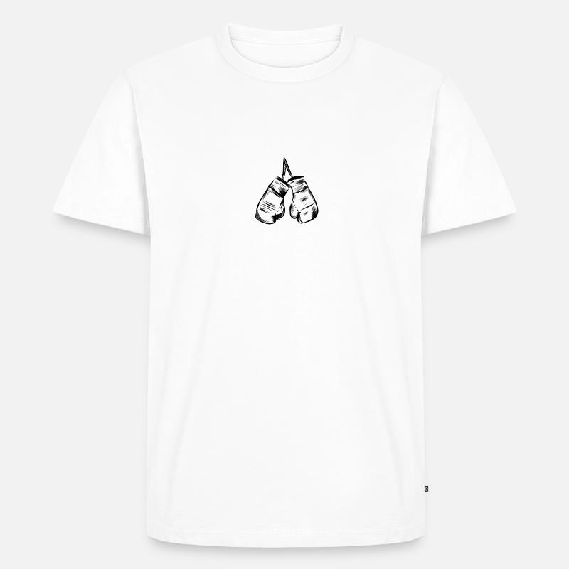 Boxhandschuhe Design - Männer Premium Bio T-Shirt - Weiß