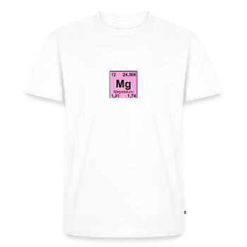 12 Magnésium - T-shirt Premium bio Homme - blanc - Devant - Nico (187cm)