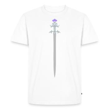 Thistle Sword - Men's Premium Organic T-Shirt - white - Front - Nico (187cm)