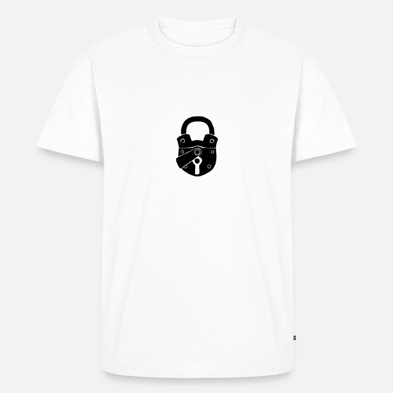 Antikes Vorhängeschloss - Männer Premium Bio T-Shirt - undefined