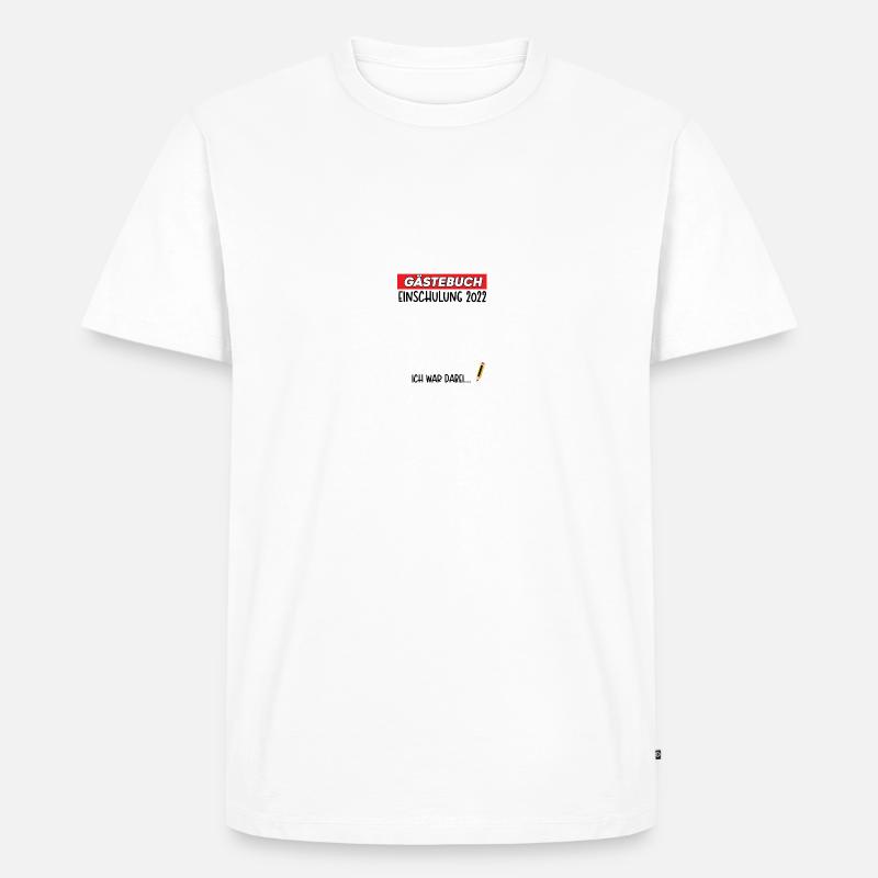 Einschulung 2022 Geschenk Schul - Männer Premium Bio T-Shirt - Weiß