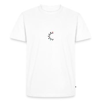 Cadeau motocycliste Casque moto - T-shirt Premium bio Homme - blanc - Devant - Nico (187cm)