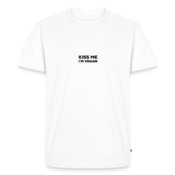 Vegan Vegan Vegan veganisme Cadeau Végétalien Vegan - T-shirt Premium bio Homme - blanc - Devant - Nico (187cm)