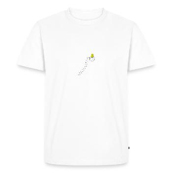 Sac de poitrine en perruche Motif Welli Cadeau - T-shirt Premium bio Homme - blanc - Devant - Nico (187cm)