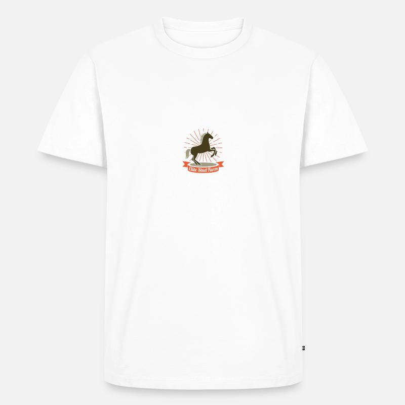 Pferde - Männer Premium Bio T-Shirt - Weiß
