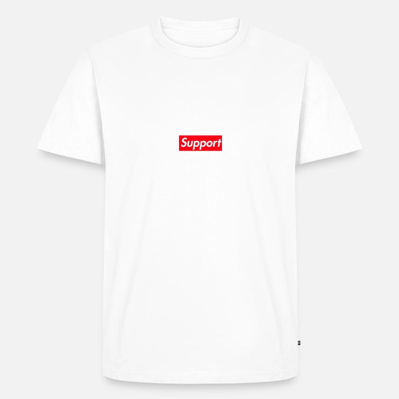 Support - Männer Premium Bio T-Shirt - Weiß