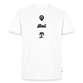 Bali - T-Shirt d’été - T-shirt Premium bio Homme - blanc - Devant - Nico (187cm)