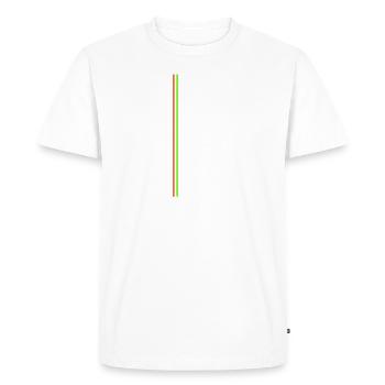 FEEL THE FREEDOM - Men's Premium Organic T-Shirt - white - Front - Nico (187cm)