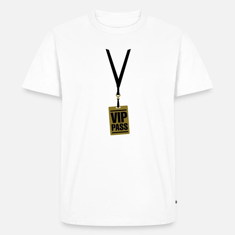 VIP Pass - Männer Premium Bio T-Shirt - Weiß