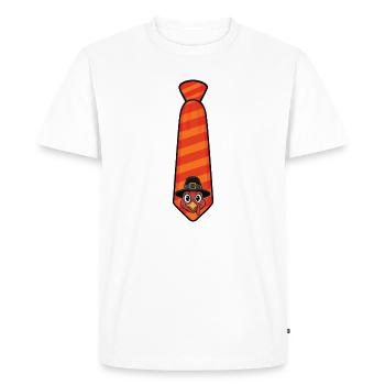 Thanksgiving cravate automne drôle style vacances - T-shirt Premium bio Homme - blanc - Devant - Nico (187cm)