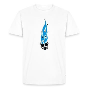flammen - Männer Premium Bio T-Shirt - Weiß - Vorne - Nico (187cm)