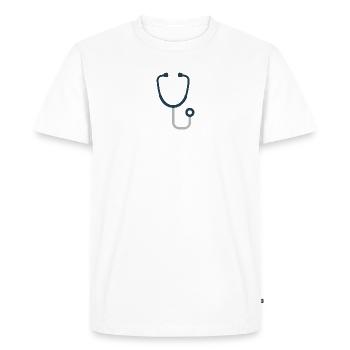 Stethoscope | Symbol for Doctors & Nurses - Men's Premium Organic T-Shirt - white - Front - Nico (187cm)
